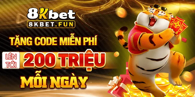 8kbet Tặng code miễn phí lên tới 200 triệu mỗi ngày